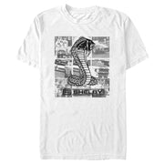 Men's Shelby Cobra Black and White Photo Collage Cobra  Adult T-Shirt