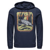 Men's NASA Retro Rocket Poster  Adult Pull Over Hoodie