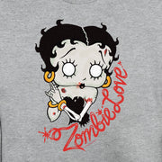 Men's Betty Boop Valentine's Day Zombie Love  Adult Sweatshirt