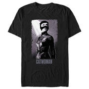 Men's The Batman B&W Catwoman Poster  Adult T-Shirt