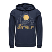 Men's The Land Before Time Great Valley Outline  Adult Pull Over Hoodie