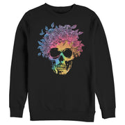 Men's Lost Gods Rainbow Skull Flowers  Adult Sweatshirt