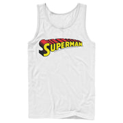 Men's Superman Classic Text Logo  Adult Tank Top