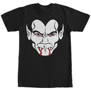 Men's Lost Gods Halloween Dracula Vampire Face  Adult T-Shirt