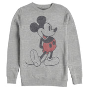 Men's Mickey & Friends Distressed Mickey Mouse Pose  Adult Sweatshirt