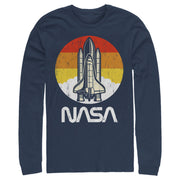 Men's NASA Sunset Retro Launch  Adult Long Sleeve Shirt