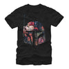 Men's Star Wars Boba Fett Floral Print Helmet  Adult T-Shirt