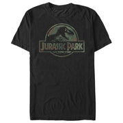 Men's Jurassic Park Dark Camo Logo  Adult T-Shirt