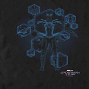 Men's Marvel Spider-Man: No Way Home Black Suit Blueprint  Adult T-Shirt