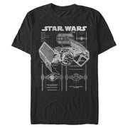 Men's Star Wars TIE Fighterprint  Adult T-Shirt