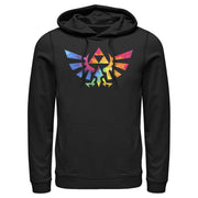 Men's Nintendo Legend of Zelda Tie Dye Crest  Adult Pull Over Hoodie