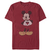 Men's Mickey & Friends Distressed Heart  Adult T-Shirt