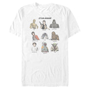 Men's Star Wars Character Grid  Adult T-Shirt