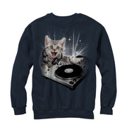 Men's Lost Gods DJ Space Kitten  Adult Sweatshirt