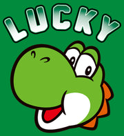 Men's Nintendo Super Mario St. Patrick's Day Lucky Yoshi Retro  Adult T-Shirt