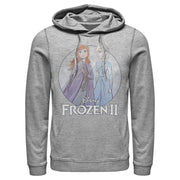 Men's Frozen 2 Sister Circle Logo  Adult Pull Over Hoodie