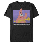 Men's SpongeBob SquarePants Patrick Mayonnaise Instrument Quote  Adult T-Shirt