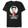 Men's Betty Boop Black and White Checkers Pose  Adult T-Shirt