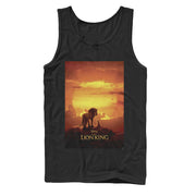 Men's Lion King Pride Rock Movie Poster  Adult Tank Top