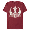 Men's Star Wars The Force Is Strong Valentine Rebel Logo  Adult T-Shirt