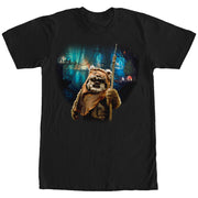 Men's Star Wars Tree Village Wicket Ewok  Adult T-Shirt