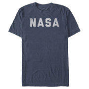 Men's NASA Flat Text Simple Logo  Adult T-Shirt