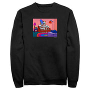 Men's The Simpsons Skeleton Family Inside House  Adult Sweatshirt