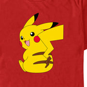 Men's Pokemon Pikachu Sitting Portrait  Adult T-Shirt