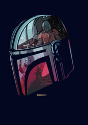 Men's Star Wars: The Mandalorian Helmet Reflection  Adult T-Shirt