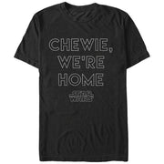 Men's Star Wars The Force Awakens Chewie We're Home  Adult T-Shirt