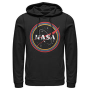 Men's NASA Galaxy In Rainbow Circles  Adult Pull Over Hoodie