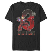 Men's Marvel Iron Man 3rd Birthday Action Pose  Adult T-Shirt