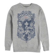 Men's Aladdin Vintage Character Frame  Adult Sweatshirt