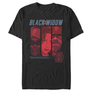 Men's Marvel Black Widow Character Panel  Adult T-Shirt