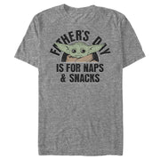 Men's Star Wars: The Mandalorian Grogu Father's Day is for Naps & Snacks  Adult T-Shirt