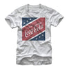 Men's Coca Cola USA Square  Adult T-Shirt