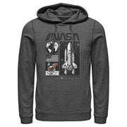 Men's NASA Vintage Panels  Adult Pull Over Hoodie