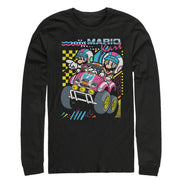 Men's Nintendo Mario Kart 90's Art  Adult Long Sleeve Shirt