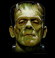 Men's Universal Monsters Big Frankenstein's Creature Head  Adult T-Shirt