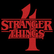 Men's Stranger Things Red Logo 4  Adult Long Sleeve Shirt