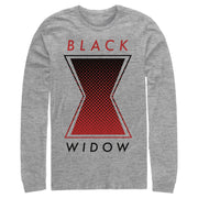 Men's Marvel Black Widow Gradient Logo  Adult Long Sleeve Shirt