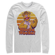 Men's The Muppets Fozzie Retro Bear  Adult Long Sleeve Shirt