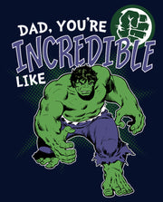 Men's Marvel Hulk Incredible Dad Father's Day  Adult Pull Over Hoodie