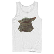 Men's Star Wars: The Mandalorian The Child Portrait  Adult Tank Top