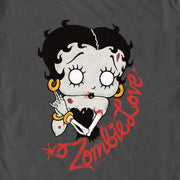 Men's Betty Boop Valentine's Day Zombie Love  Adult T-Shirt