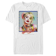 Men's Birds of Prey Harley Quinn Blowing Kiss  Adult T-Shirt