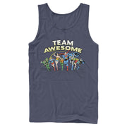 Men's Justice League Team Awesome Perspective  Adult Tank Top