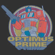 Men's Transformers Optimus Prime Retro Circle  Adult T-Shirt