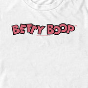 Men's Betty Boop Pink Logo  Adult T-Shirt