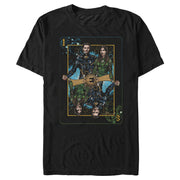 Men's Marvel Eternals Ikaris and Sersi Playing Card  Adult T-Shirt